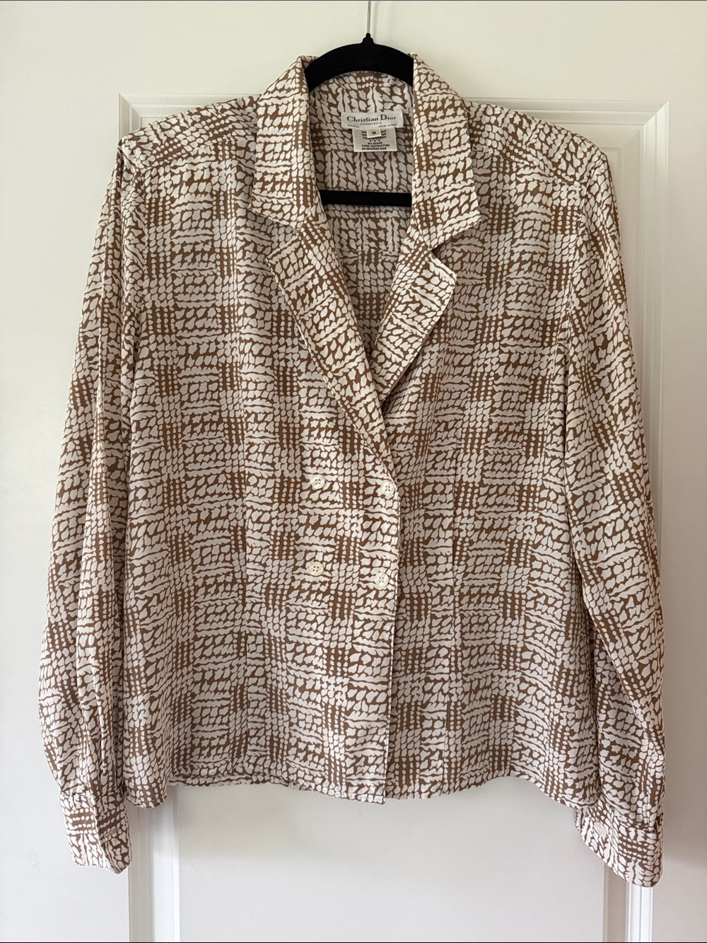 Vintage Christian Dior Chemises Double Button Up Blouse